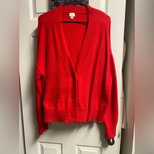 A New Day by Target Bright Red Cardigan Sweater